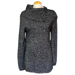 Laura Black and White Knit Sweater - Women’s size Medium